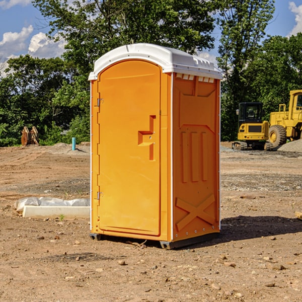 how do you dispose of waste after the portable restrooms have been emptied in Rush Center